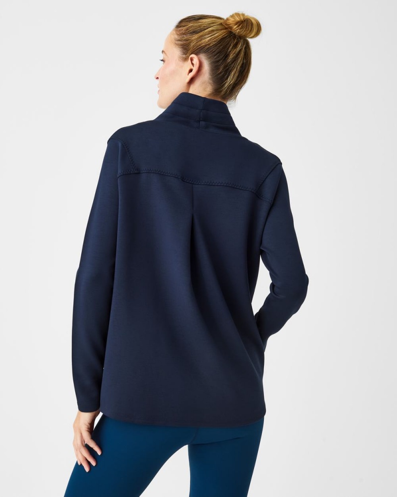 Spanx AirEssentials ‘Got-Ya-Covered’ Pullover Üstler Kadın Lacivert | KUOPXN523