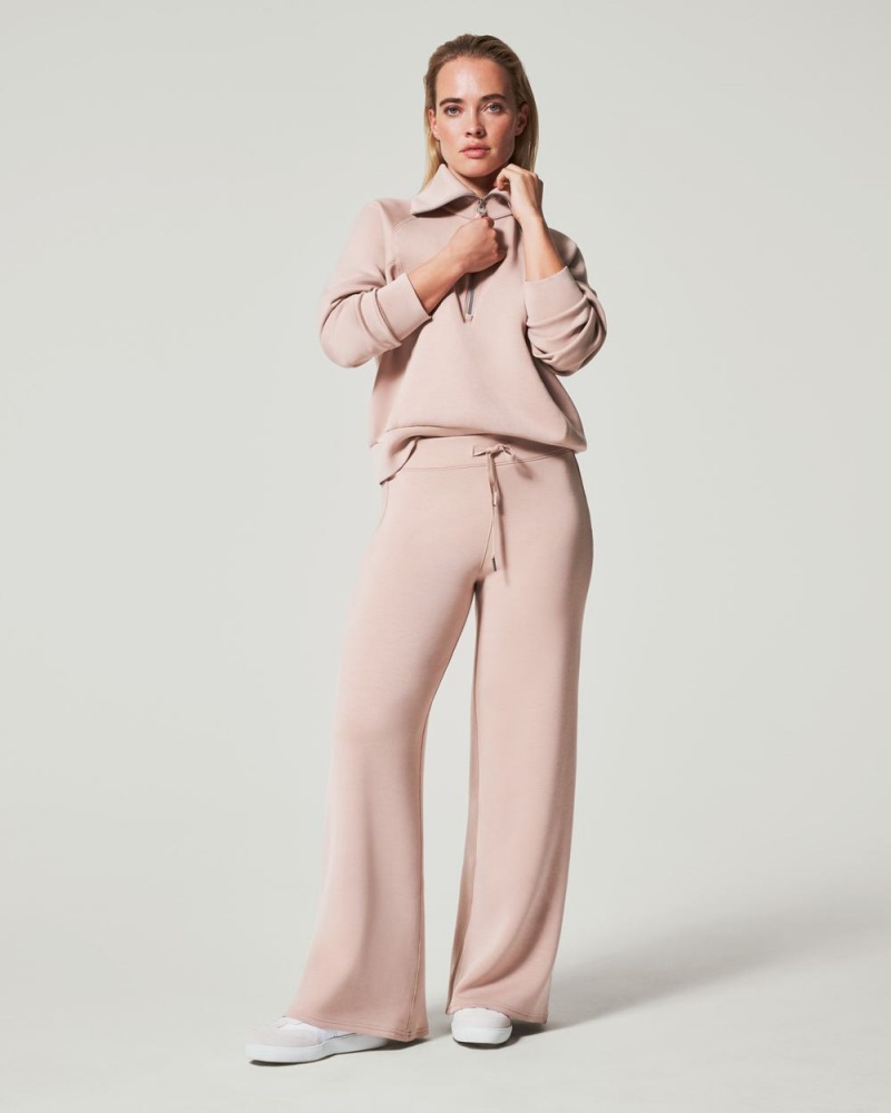 Spanx AirEssentials Half Zip Üstler Kadın Pembe | EHUVCP251