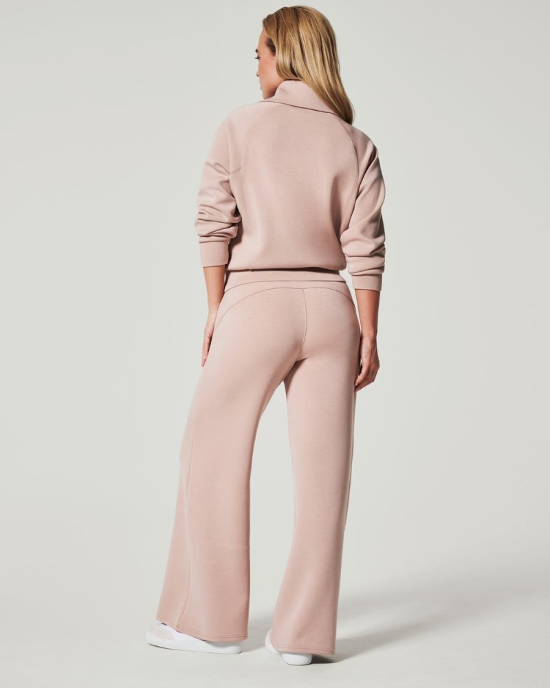 Spanx AirEssentials Half Zip Üstler Kadın Pembe | EHUVCP251