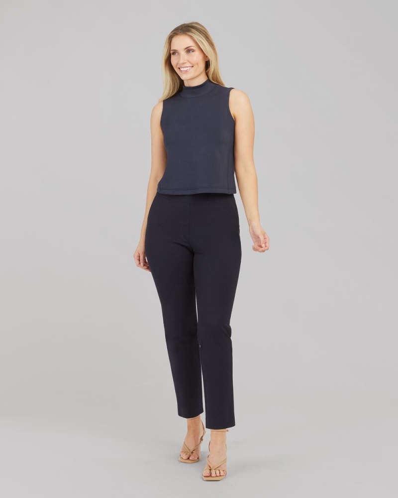 Spanx AirEssentials Mock Neck Üstler Kadın Lacivert | HKPFON203