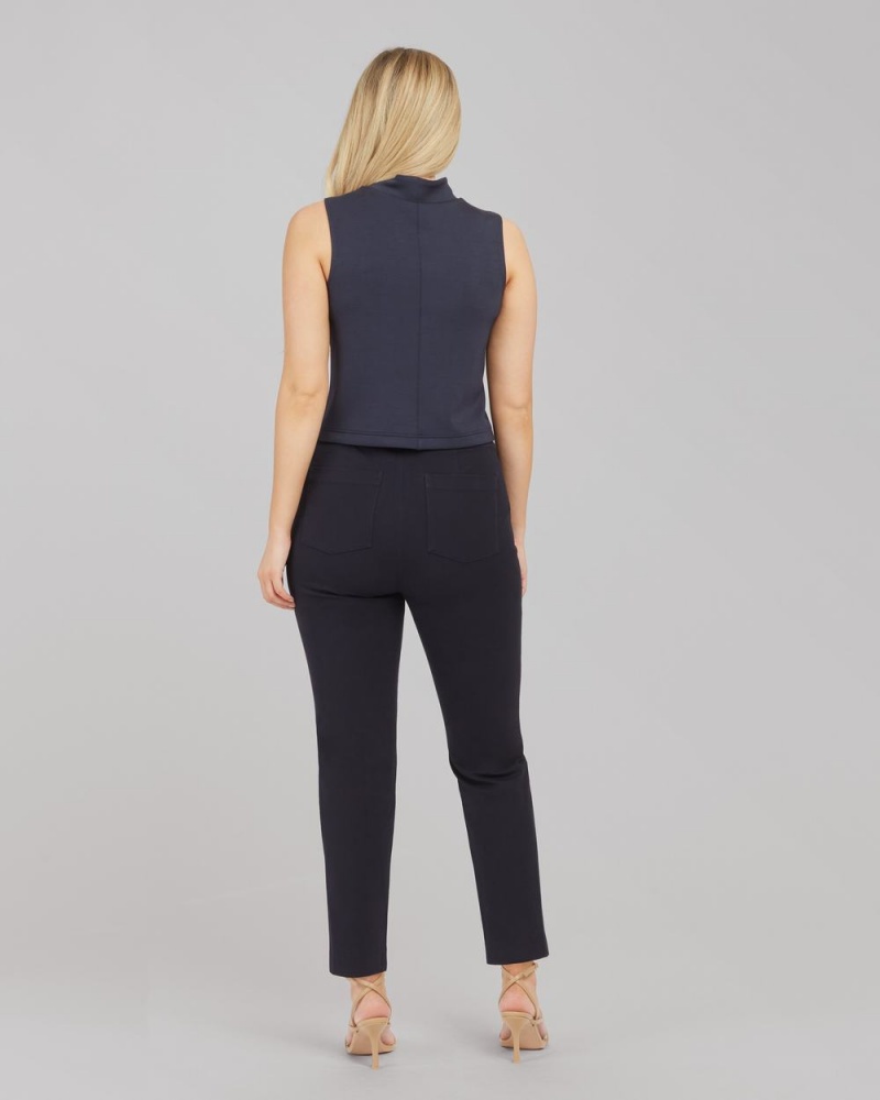 Spanx AirEssentials Mock Neck Üstler Kadın Lacivert | HKPFON203