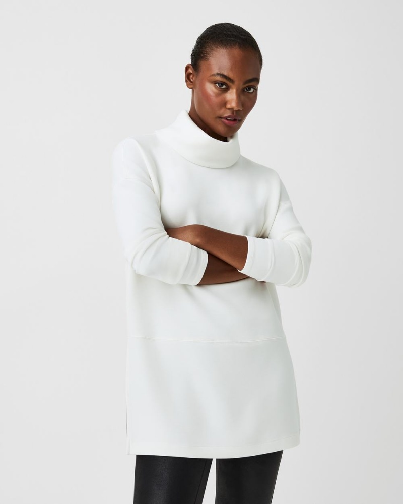 Spanx AirEssentials Turtleneck Tunic Üstler Kadın Beyaz | PRJGLW439