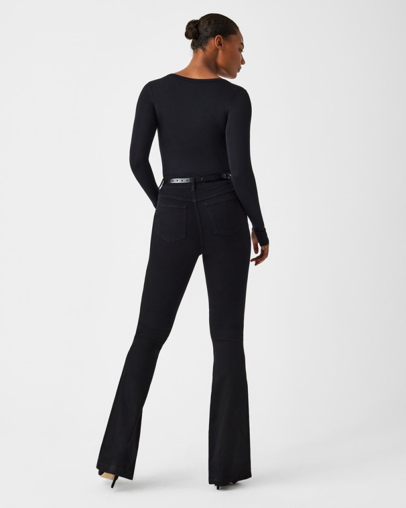 Spanx Better Base Long Sleeve Crew Üstler Kadın Siyah | IPZQBV453