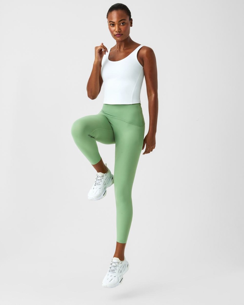 Spanx Booty Boost® Active 7/8 Tayt Kadın Yeşil | UOWIKF965