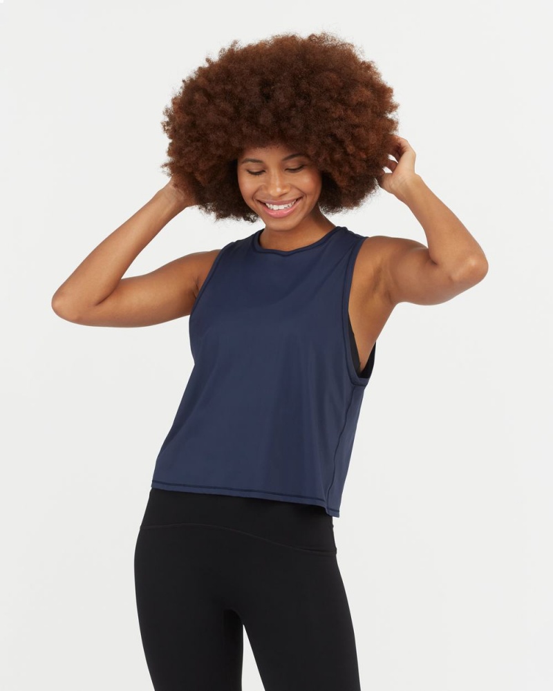 Spanx Go Lightly At-The-Hip Atlet Kadın Lacivert | YGCUWM394