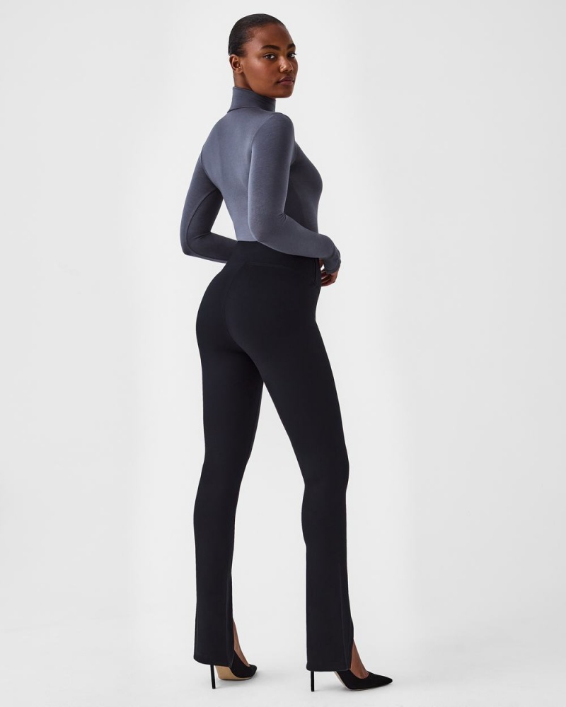 Spanx The Perfect Front Slit Sıska Pantolon Kadın Siyah | FUHGET618