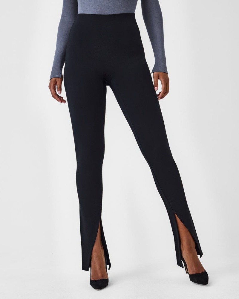 Spanx The Perfect Front Slit Sıska Pantolon Kadın Siyah | FUHGET618