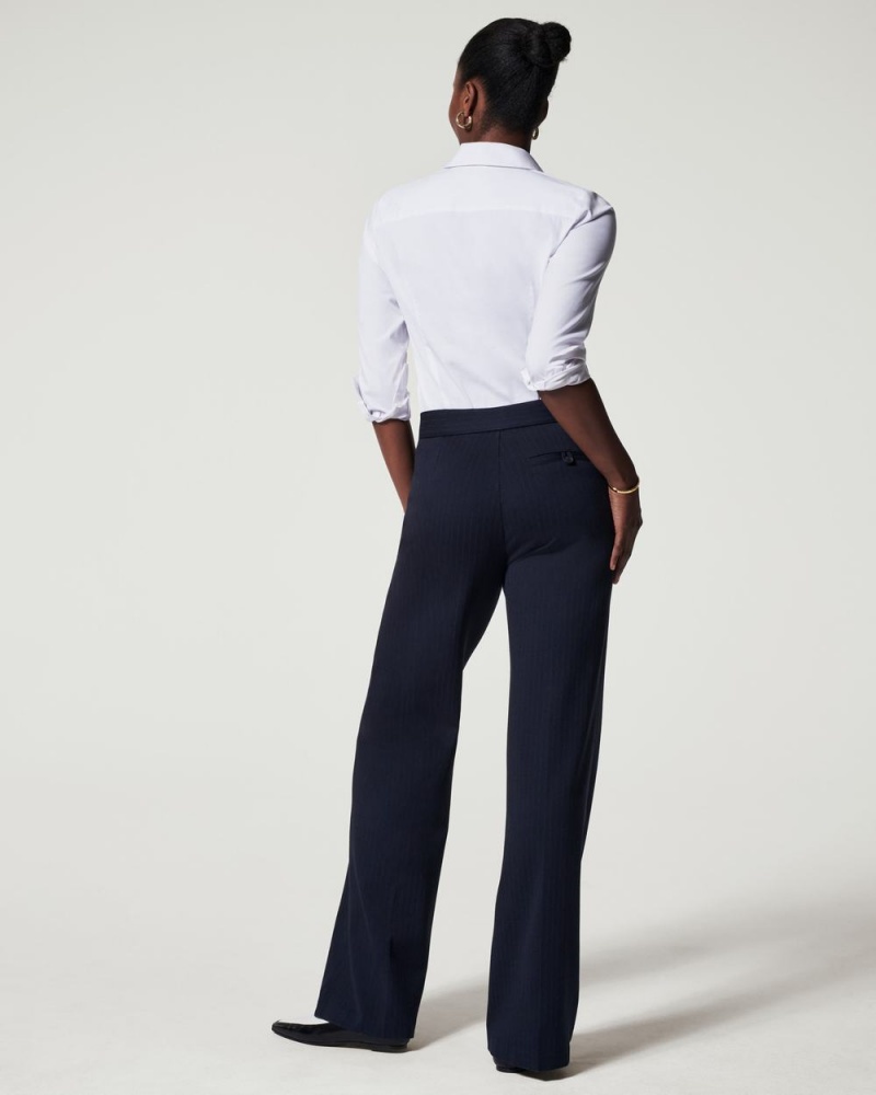 Spanx The Perfect Pant, Geniş Leg Pantolon Kadın Lacivert Gri | XLUECW136