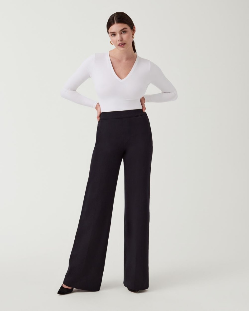 Spanx The Perfect Pant, Geniş Leg Pantolon Kadın Siyah | EIDWVO481