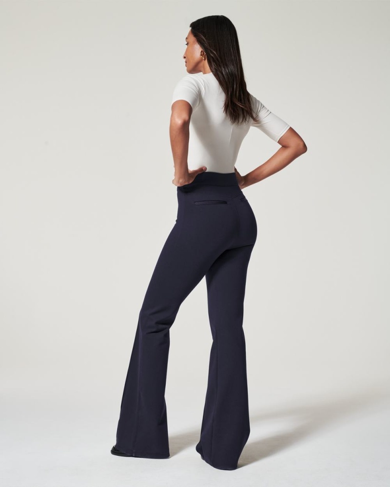 Spanx The Perfect Pant, Hi-Rise Flare Pantolon Kadın Lacivert | DINEAK167