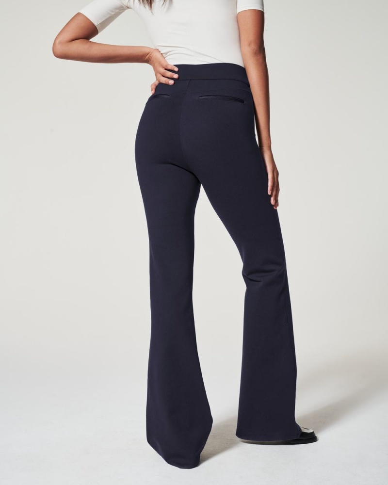 Spanx The Perfect Pant, Hi-Rise Flare Pantolon Kadın Lacivert | DINEAK167