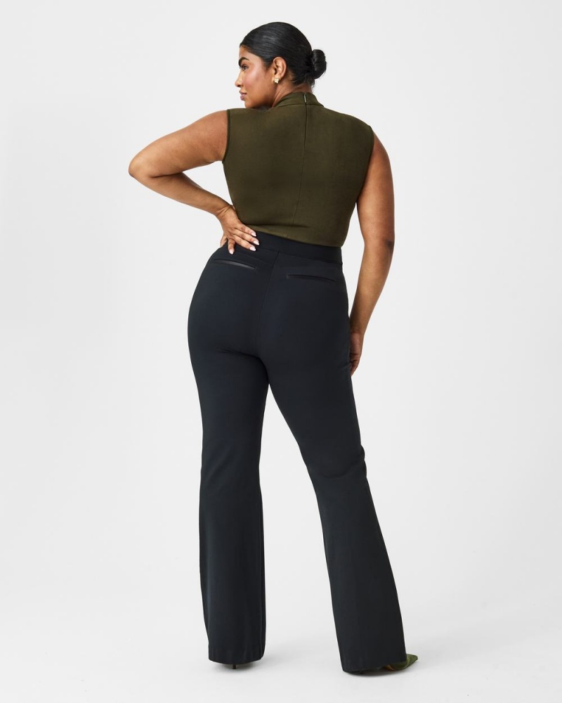 Spanx The Perfect Pant, Hi-Rise Flare Pantolon Kadın Siyah | IMTJPR063