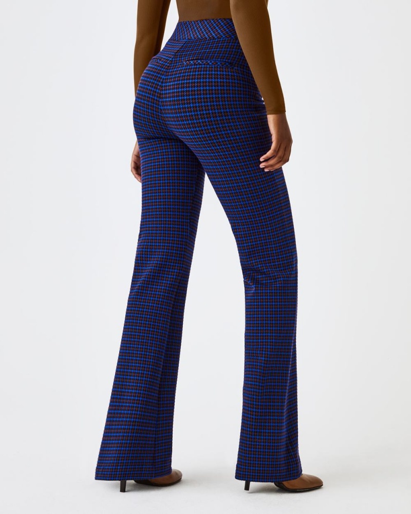 Spanx The Perfect Pant, Hi-Rise Flare Pantolon Kadın Mavi Kahverengi | ECWUJI709