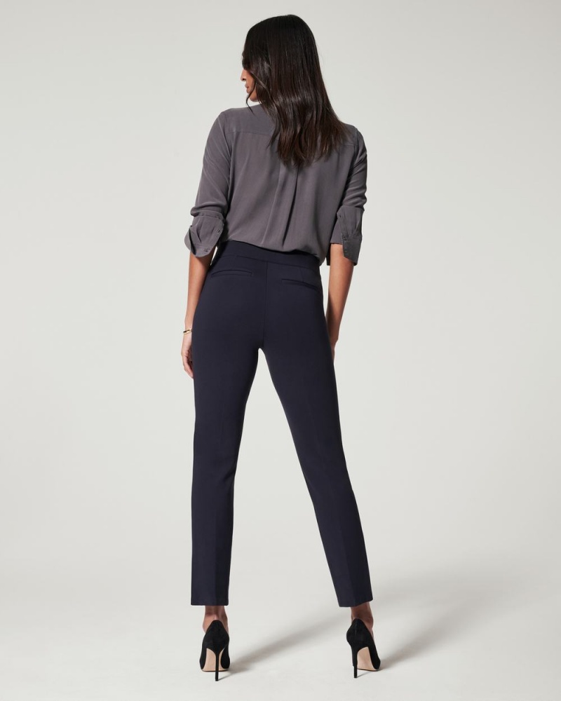 Spanx The Perfect Pant, Slim Düz Pantolon Kadın Lacivert | HUBLYD584