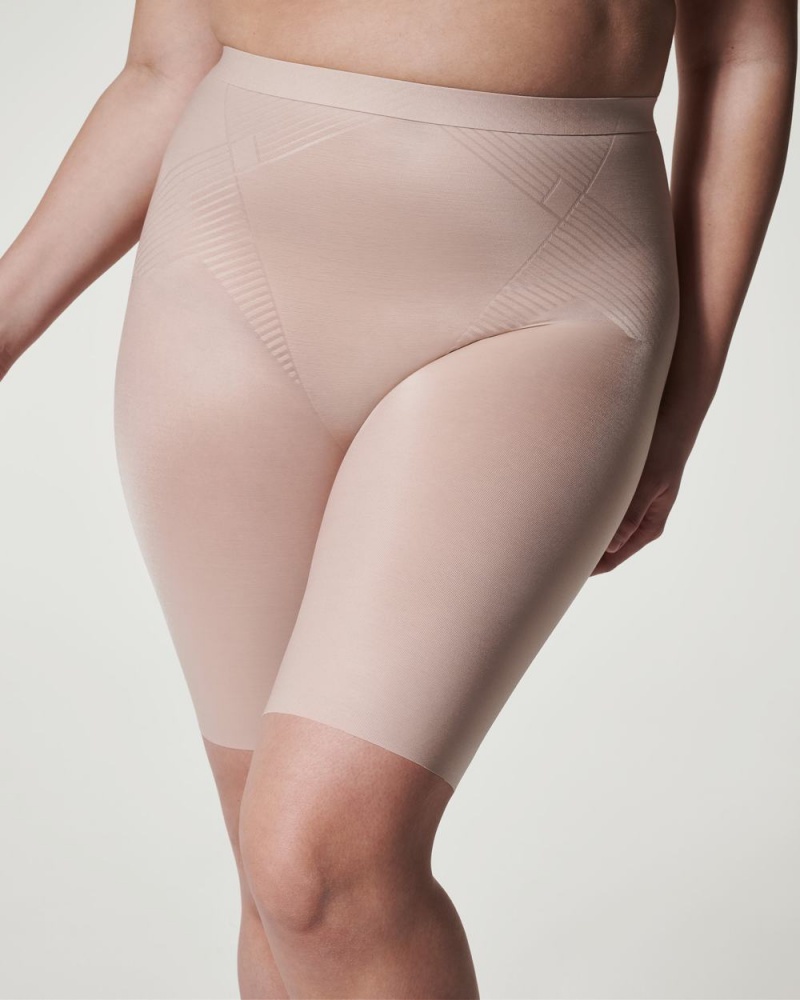 Spanx Thinstincts® 2.0 Mid Cut-Thigh Şort Kadın Bej Rengi | DOJWIQ816