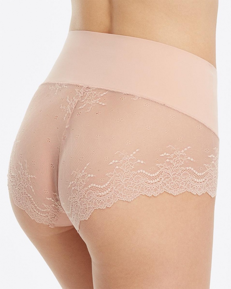 Spanx Undie-tectable® Dantel Hi-Hipster Külot Kadın Pembe | VFNWPJ817