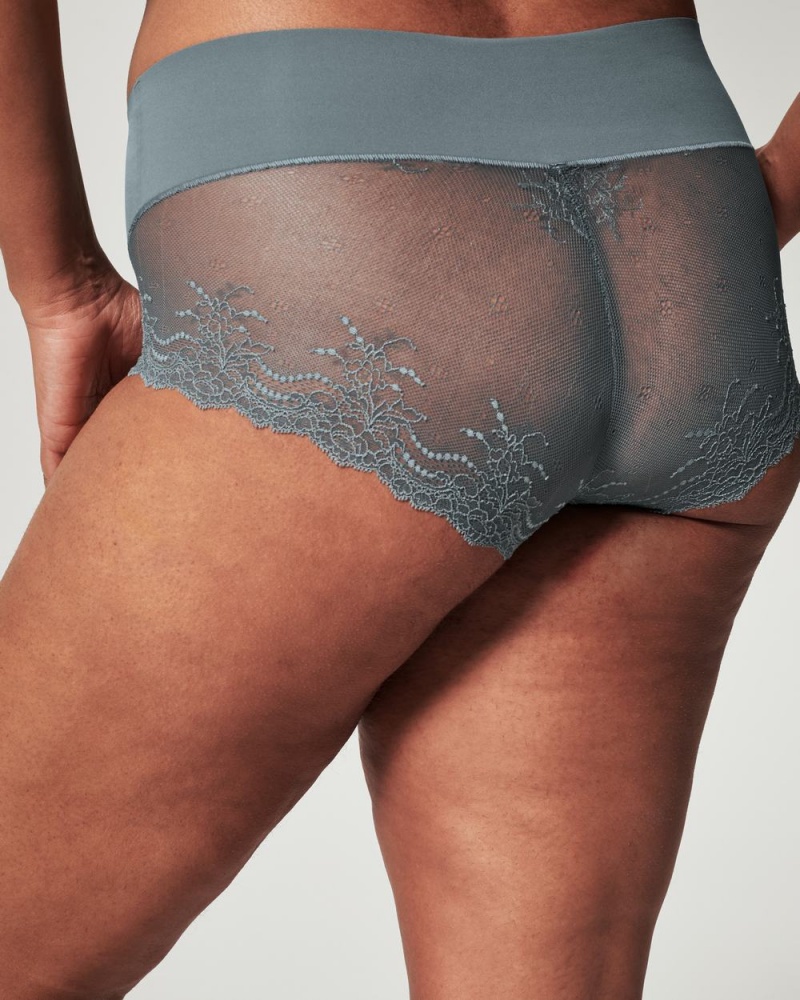 Spanx Undie-tectable® Dantel Hi-Hipster Külot Kadın Mavi Gri | BDSYUG516